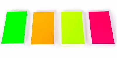 £3.55 • Buy 3  X 2  75mm X 50mm Price Cards Day Glo Fluorescent Ticket Rectangle Neon