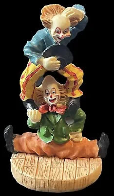 K's Collection Hand Painted Clowns Standing On Another's Shoulders Figurine • $22.48