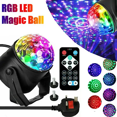 Party Magic Ball Light LED Party Disco RGB Rotating Laser Projector Stage Lights • £9.29