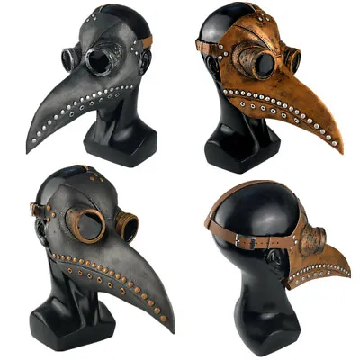 Plague Doctor Mask Halloween Costume Bird Long Nose Beak PU Steampunk Props • $9.99