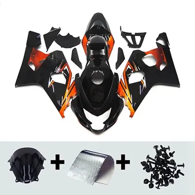 Orange Black Motor Fairings For Suzuki GSXR750 GSXR600 K4 2004 2005 Bodywork Kit • $483.95