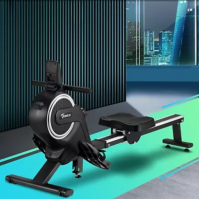 Finex Rowing Machine Rower Magnetic Resistance Exercise Fitness Cardio Aluminium • $349.90