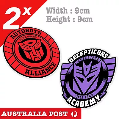 Optimus Prime Autobots  ALLIANCE & Decepticons Academy Badge Sticker • $7.50