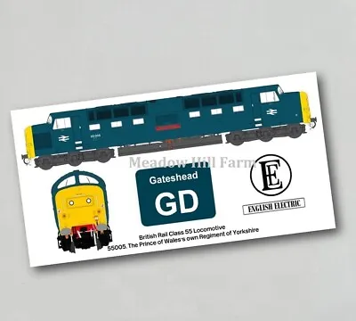 British Rail Class 55 Deltic Fridge Magnet 55005 BR Blue Diesel Locomotive • £3.50