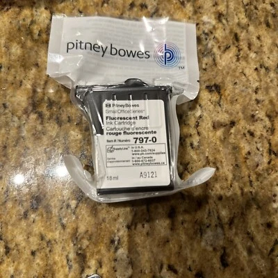 £38.68 • Buy Pitney Bowes 797-0 Fluorescent Red Ink Cartridge K700 - Genuine Sealed
