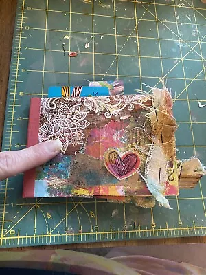 Junk Journal Mixed Media Cover Scrappy Collage • $8