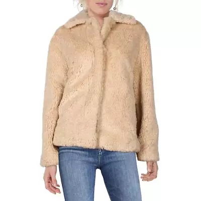 Vince Womens Beige Faux Fur Cold Weather Teddy Coat Outerwear XS BHFO 7943 • $95.99