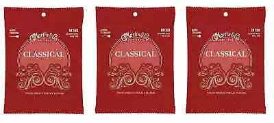 Martin M160 Classical Guitar Strings Silverplated Ball End High Tension 3-Pack • $17.97