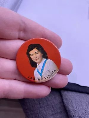 Vintage Laura Vicuna Pin Button Chilean Patron Of Abuse Victims • $10