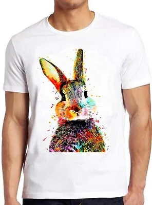 Bunny Rabbit Watercolor Easter Thanksgiving Cult Movie Music Gift T Shirt M943 • £6.35