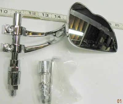 Custom Billet Mirrors Harley Honda Chrome Cosmo Adj Chopper Bobber Pair Metric! • $54.99