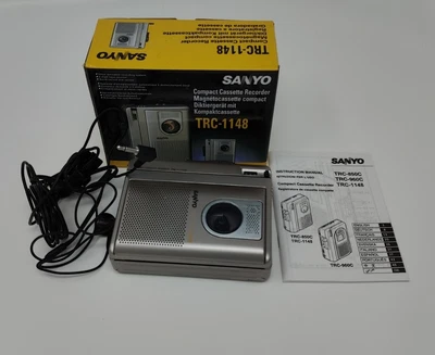 £23.99 • Buy Sanyo TRC-1148 Talk Book VAS Compact Cassette Tape Recorder And Mic