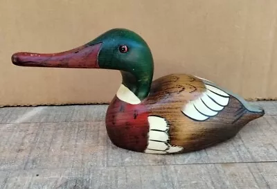 Duck Decoy Red Breasted Merganser Hand-carved H Heap III The Decoy Shop Maine • $29.99