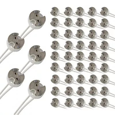 20pcs MR16GU5.3G4 MR11 Bi-Pin Socket Base Ceramic Wire 5.9  USA Stock • $12.38