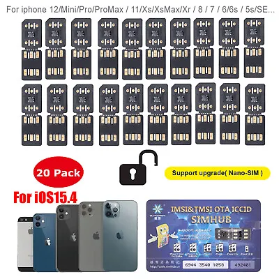 16 X Turbo Unlock Chip Sim Card Heicard For Apple IPhone 12/11/XR/8/8 Plus/7/6/5 • $47.99