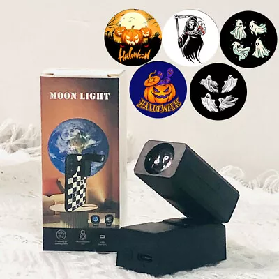 Halloween Led Decoration Projector Night Light Earth Moon Wall Projection Lamp • $10.46