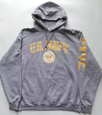 US Navy Mens Hoodie Size XL Champion ECO Hooded Grey Naval United • $19.99