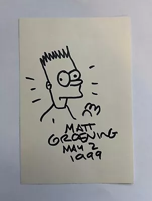 Matt Groening Signed Bart Simpson • $250