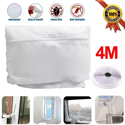 $18.90 • Buy 400cm Portable Air Conditioner Window Seal Vent Kit Sealing Cloth With Zippers