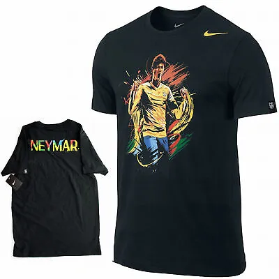 $12.99 • Buy Nike Neymar Soccer T Shirt, Men's Team Brasil Tee Slim Fit Graphic Tee, 588344