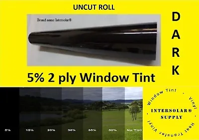 $45 • Buy 05 % Uncut 48 X 20 Feet Window Tint Film 2 Ply 10 Yrs Warranty Intersolar® USA
