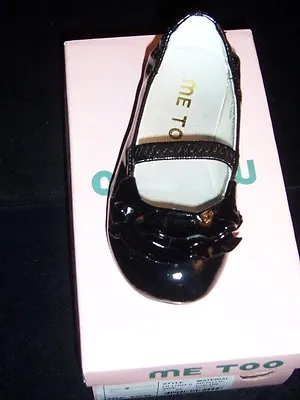 Me Too Girls Shoes Black Patten Leather With Ruffle Size 7M New In Box • $28.69