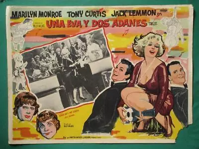 1959 Marilyn Monroe Tony Curtis Some Like It Hot Spanish Mexican Lobby Card • $9.99