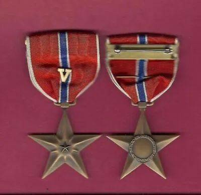 $29.99 • Buy WWII Bronze Star Medal Genuine WW2 With V Device 