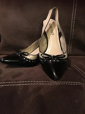 Ellen Tracy Womans Shoes Sling Back Tan & Black Pumps Size 7M  • $12.99