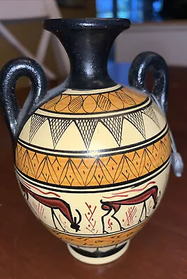 ATTIC Geometric Replica Pottery 800 B.C. Hand Made In Greece. 5” X 3” VG++ • $139.99