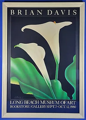 Brian Davis Hand Signed Poster  Calla I  Long Beach Museum Of Art 1980 • $149.99