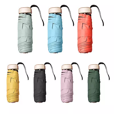 $14.71 • Buy Umbrella Mini Pocket Parasol Anti-UV Sun Windproof Protection 5-Folding Parasol