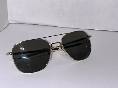 Vintage Randolph Engineering USA Aviator Gold Frame 5 1/2 Sunglasses • $139.95