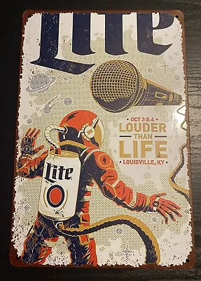 Miller Lite Tin Beer Sign - Vintage Retro - NEW - 8” X 12” Poster Bar Pub Metal • $7.99