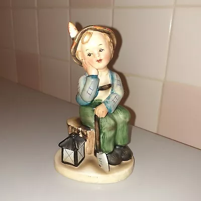 NAPCO Vintage Ceramic Boy Sitting Figurine TIRED 5.1  Tall X 3.1  X 2.2  • $19.99