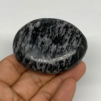 96.3g 2.4 X1.9 X0.8  Indigo Gabro (Merlinite) Palm-Stone @Madagascar B24411 • $19.99