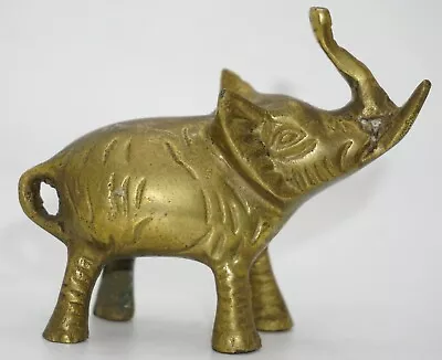 Vintage Brass Lucky Elephant Statue Small Size • $0.99