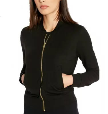 £9.99 • Buy Miss Selfridge Black Ladies Bomber Jacket Summer Zip Up Top Designer