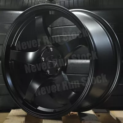 ROSENSTEIN CR 19x10.5 5x114.3 +38 OFFSET MATTE BLACK 5 SPOKES SPORT 4 WHEELS SET • $1060