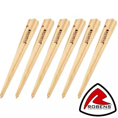£11.99 • Buy Robens Wood Stake Marquee Yurt Pegs X 6 - Wooden Camping Pegs