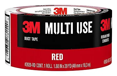 3M Multi-Use Colored Duct Tape Red Duct Tape With Strong Adhesive And... • $9.99