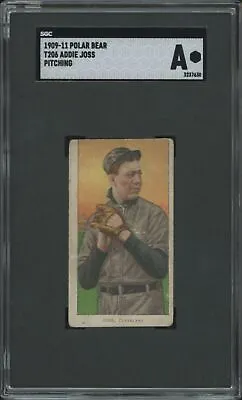 1909 T206 Addie Joss Good Pitching Polar Bear Sgc A Baseball Cleveland Naps • $360