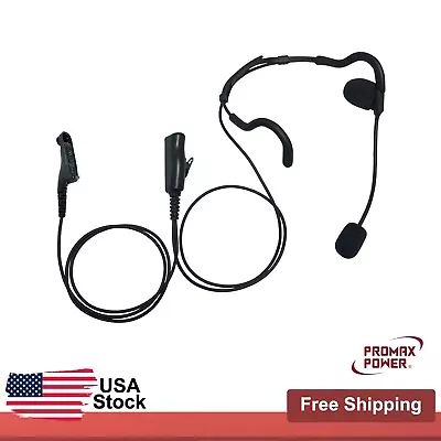 Single-Muff (Left Ear) Headset With PTT Mic For Motorola Radios XPR7550e APX900 • $22.99