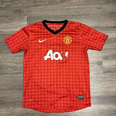 NIKE Home ROBIN VAN PERSIE #20 MANCHESTER UNITED Soccer Jersey Kit Youth L • $34.99