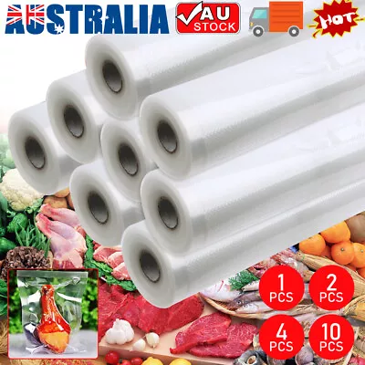 10Rolls Food Vacuum Sealer Bags Vaccum Food Saver Storage Seal Bag Pack Embossed • $14.09