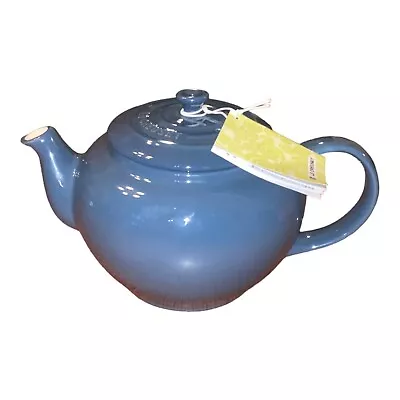 Le Creuset Blue Stoneware Classic Teapot 1 Litre Brand New • £32.99