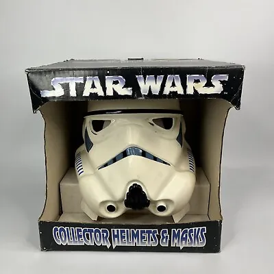 1997 Vintage Star Wars Don Post Stormtrooper Helmet Mask Prop Rare W Box Wear • $79.99