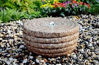 'Mini Millstone' Solid Granite Stone Carved Water Feature • £199
