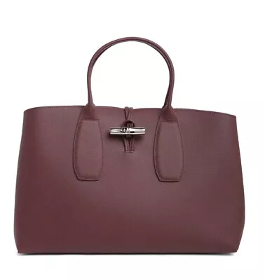 Longchamp Large Roseau Tote Bag - Burgundy MSRP$590 • $299