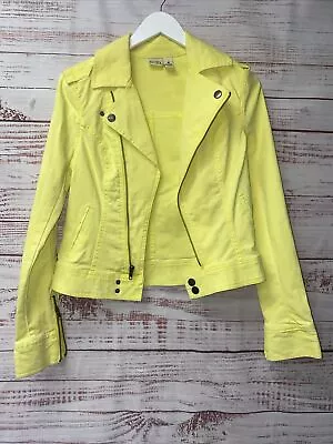 Mudd Yellow Denim Zip Collared Jacket Women's Size M WS-92* • £26.99